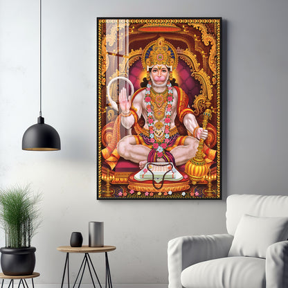 Hanuman's Blessing Premium Vertical Acrylic Wall Art