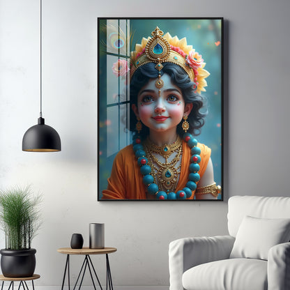 Little Krishna Resonance Premium Acrylic Wall Art