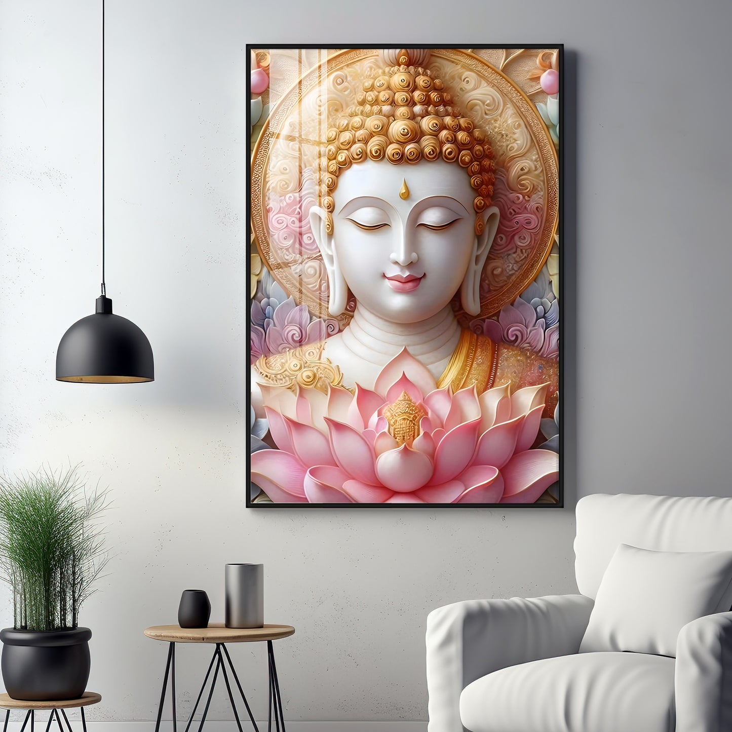 Tranquil Buddha Premium Vertical Acrylic Wall Art