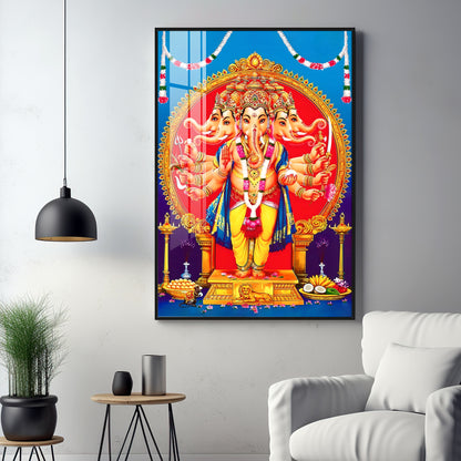 Ganesha's Embrace Premium Vertical Acrylic Wall Art