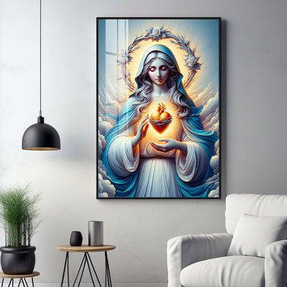 Divine Maternal Love Premium Acrylic Vertical Wall Art