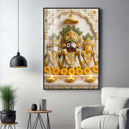 Shri Jagannath Bhagwan Premium Acrylic Vertical Wall Art