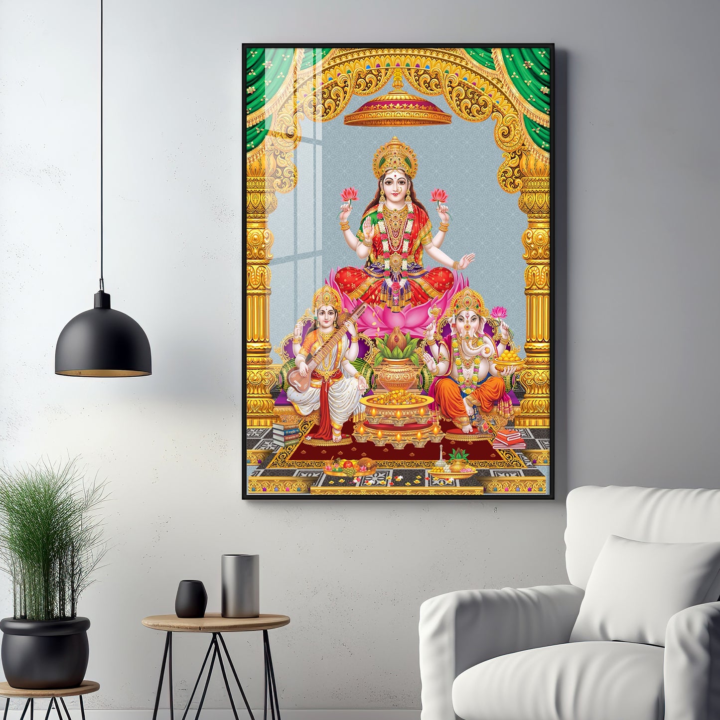 Sacred God And Goddess Premium Acrylic Vertical Wall Art