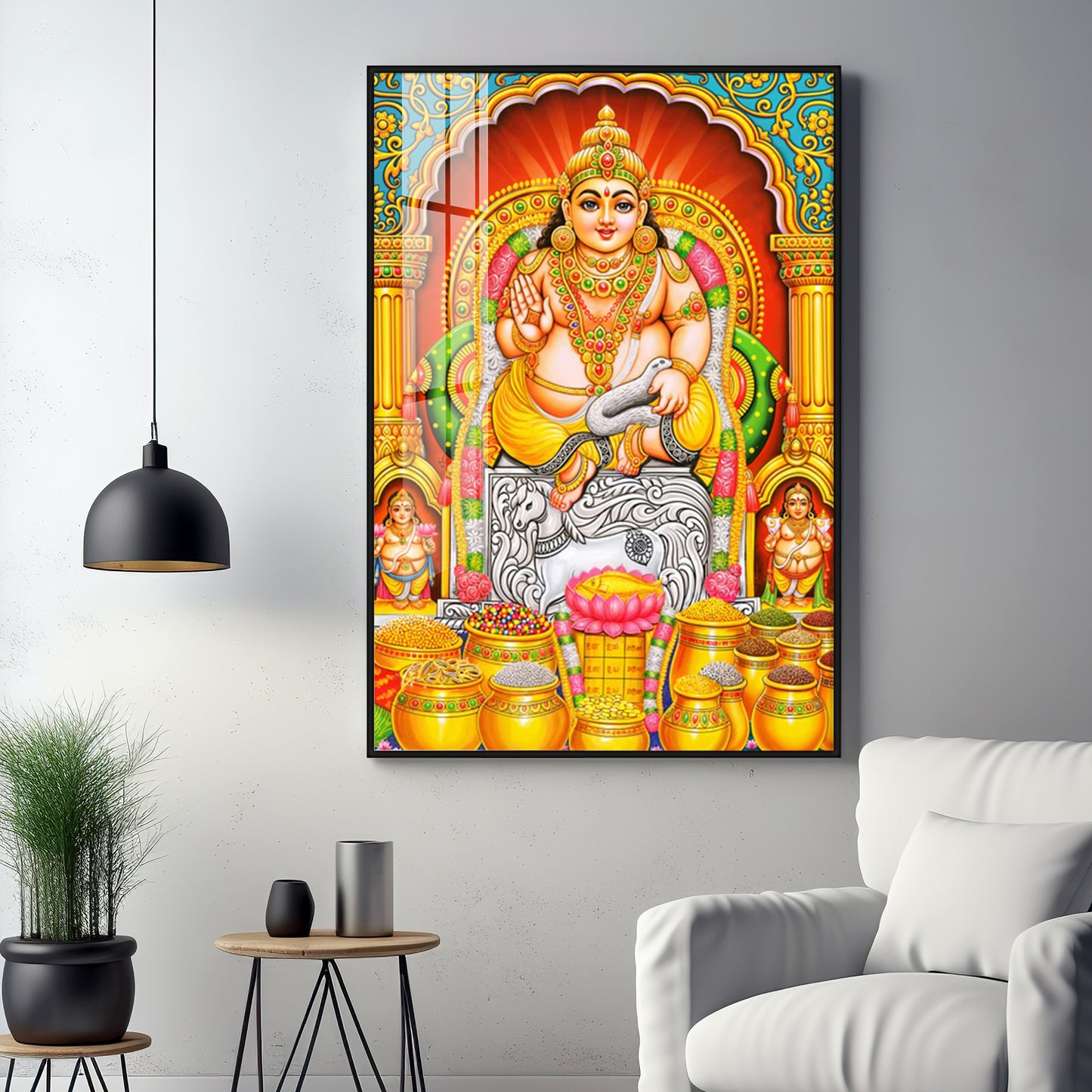 God Of Wealth And Treasurer Premium Acrylic Vertical Wall Art