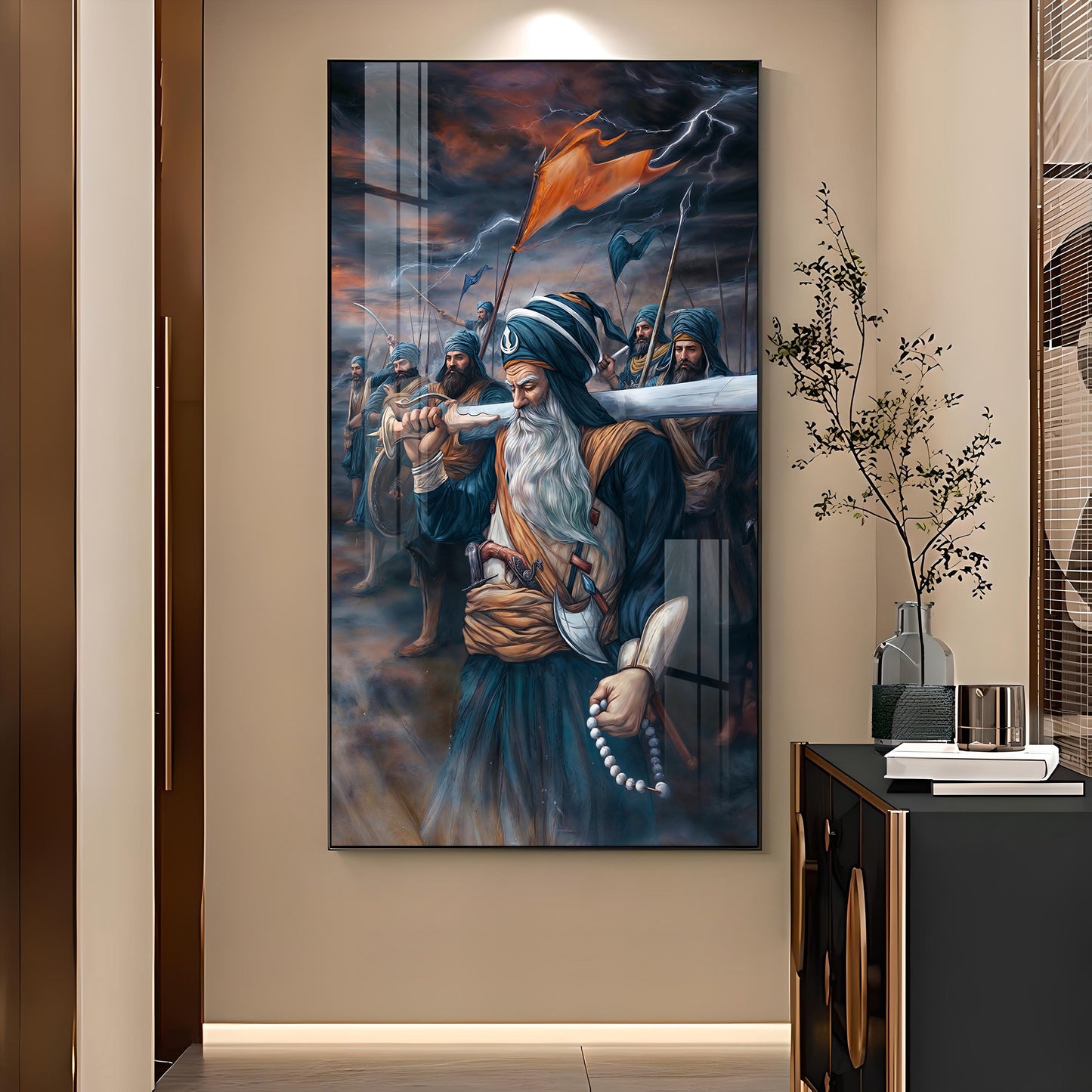 Turban Warriors Premium Acrylic Vertical Wall Art