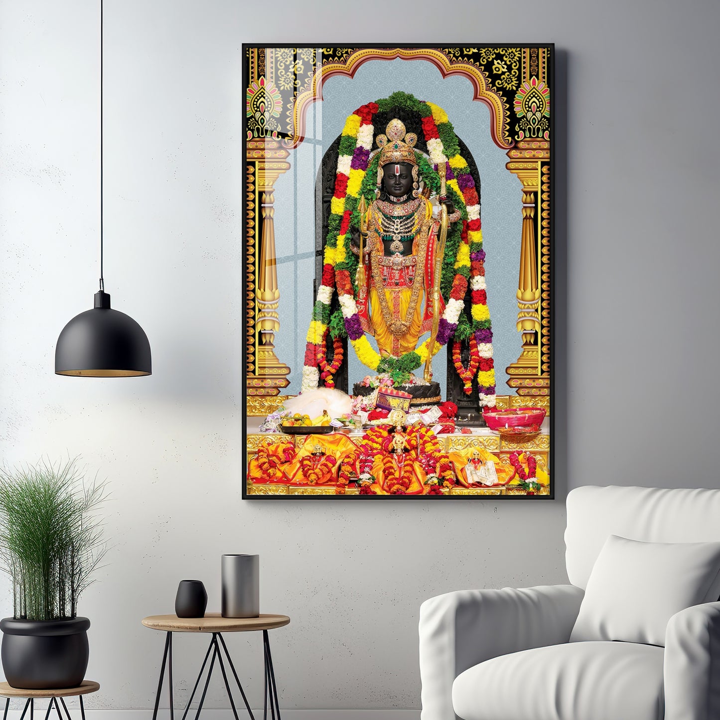 Divine Blossom Rama Premium Acrylic Vertical Wall Art