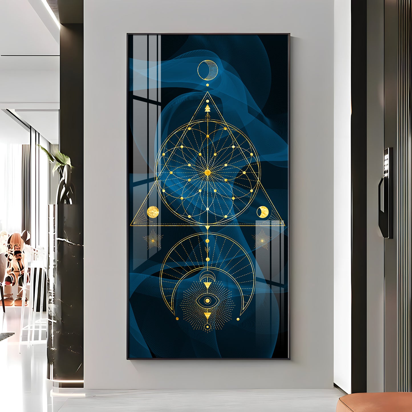 Modern Minimalist Geometric Premium Acrylic Vertical Wall Art