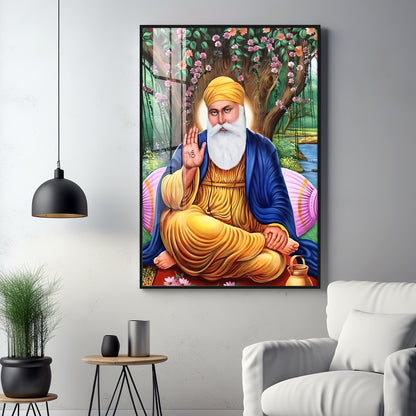 Meditative Guru Ji Premium Vertical Acrylic Wall Art