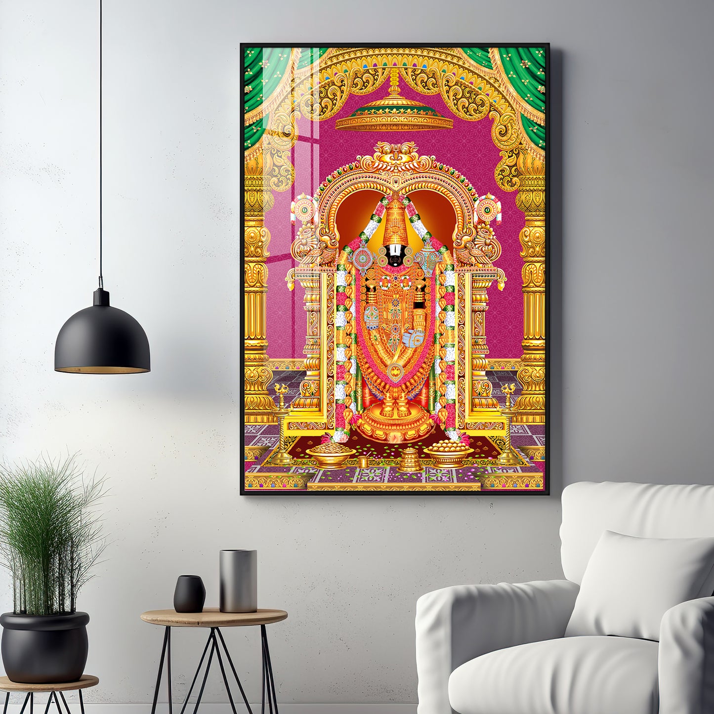 Sri Venkateswara Swamy Blessing Premium Acrylic Vertical Wall Art