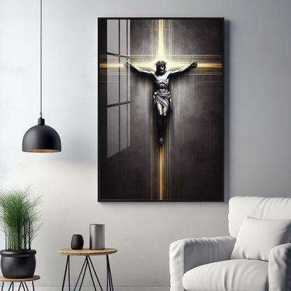 Sacred Crucifixion Premium Acrylic Wall Art