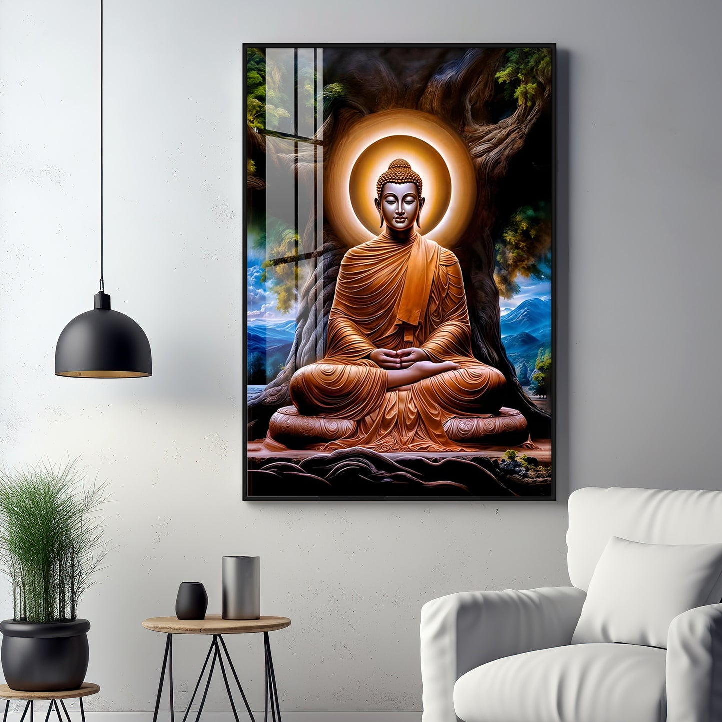 Masstone Buddha Premium Acrylic Vertical Wall Art