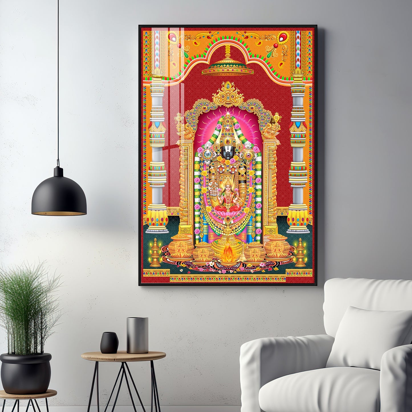 Narayana Blessing Premium Acrylic Vertical Wall Art