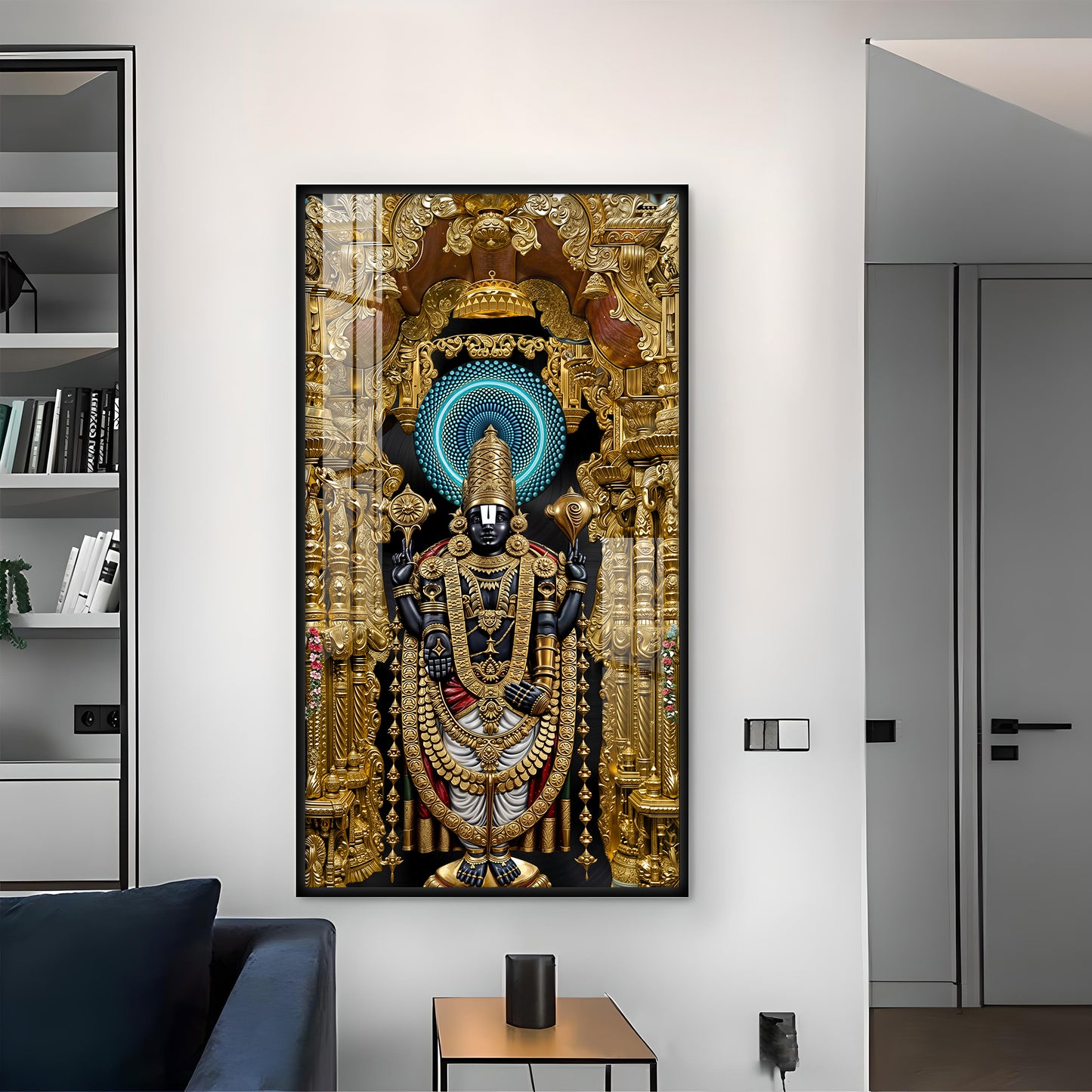 Shree Venkateswara Swamy Premium Acrylic Vertical Wall Art