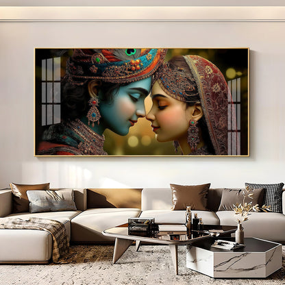 Radhe krishna Premium Acrylic Horizontal Wall Art