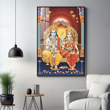 Sita Ram Premium Acrylic Vertical Wall Art