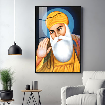 Wisdom Of Guru Nanak Ji Premium Vertical Acrylic Wall Art