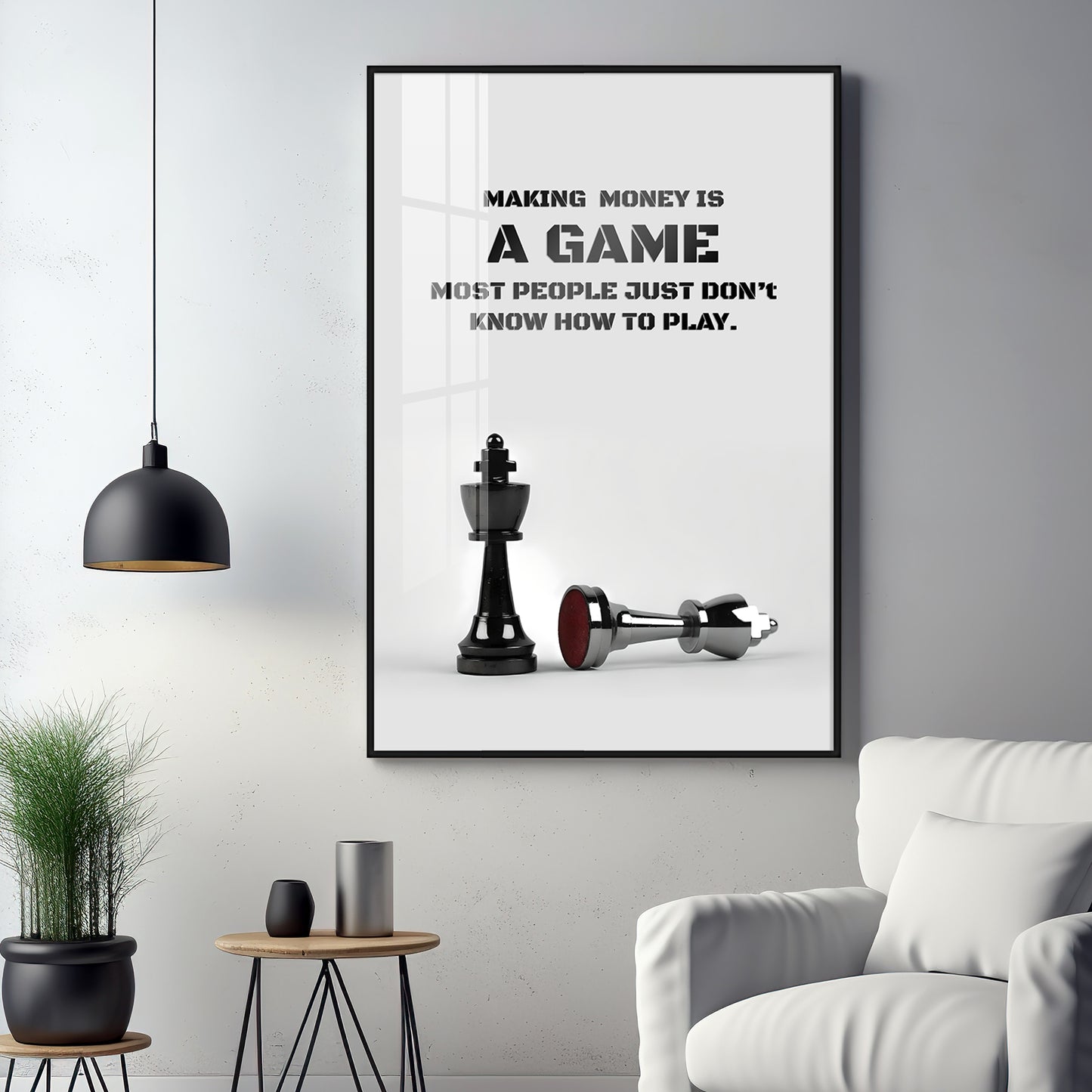 Making Money Is A Game Premium Acrylic Vertical Wall Art