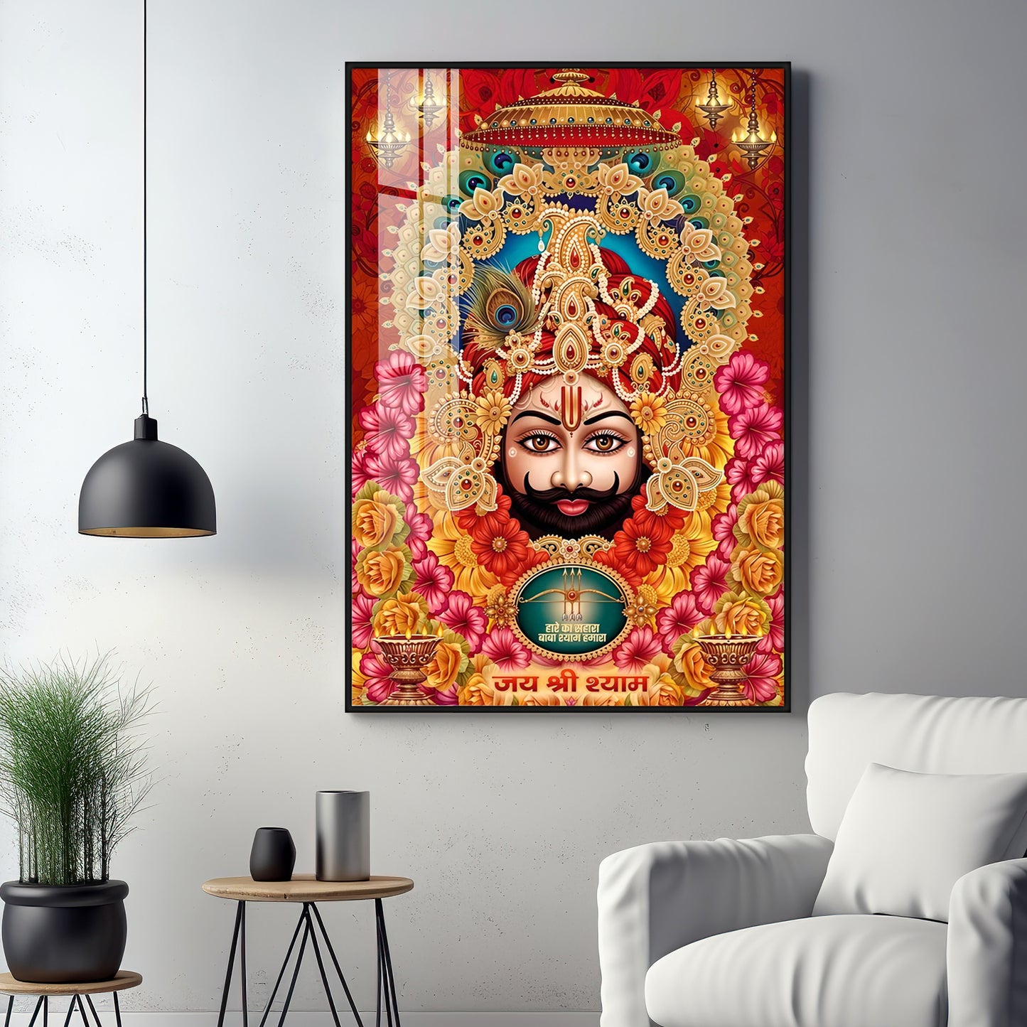 Shree Lakhdatar Premium Acrylic Vertical Wall Art