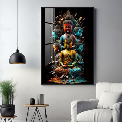 Lord Buddha Premium Acrylic Vertical Wall Art