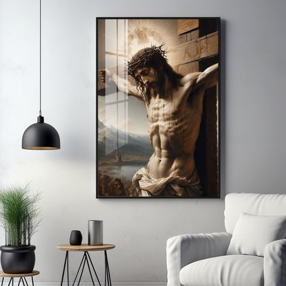 Divine Sacrifice Of Jesus Premium Acrylic Wall Art