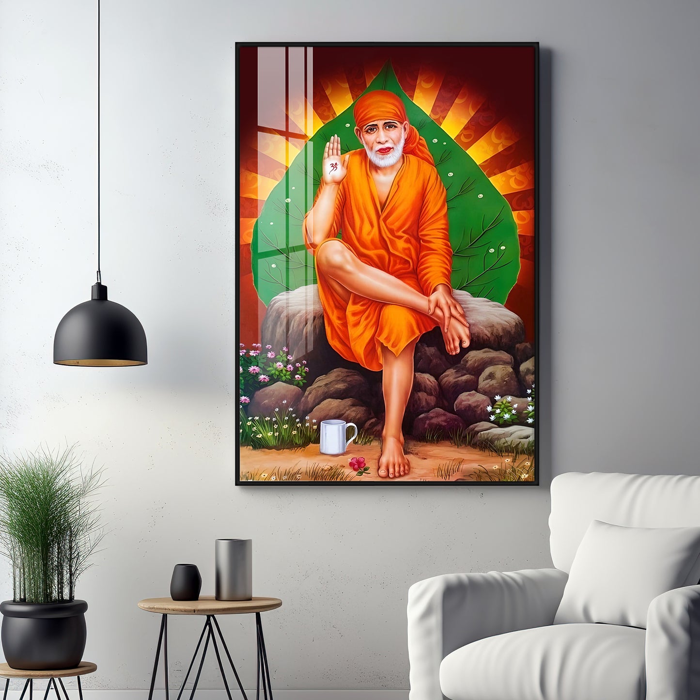 Sri Sai's Blessing Premium Vertical Acrylic Wall Art