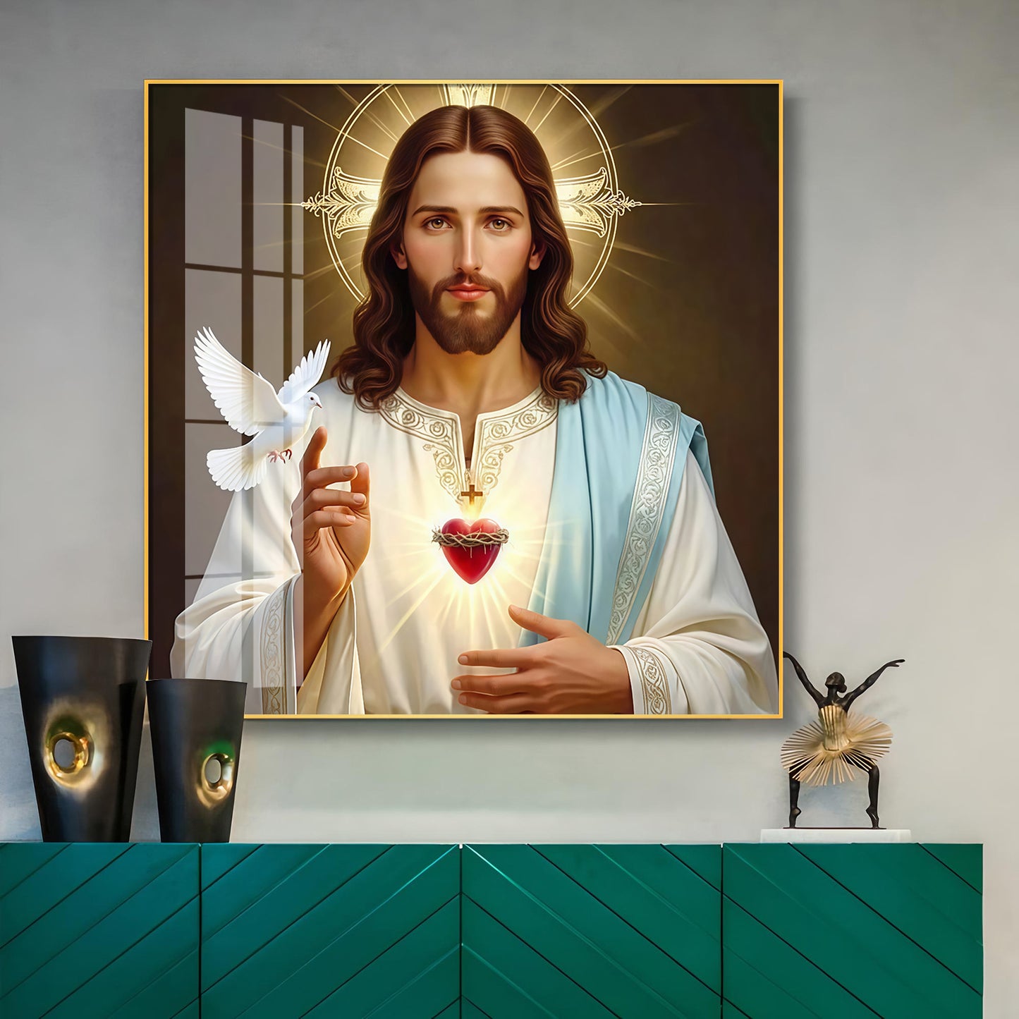 Jesus Christ Premium Acrylic Square Wall Art