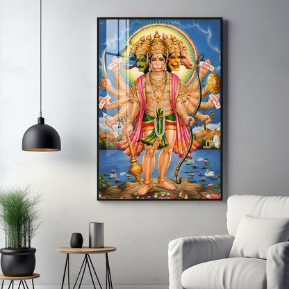 The Mighty Hanuman Premium Vertical Acrylic Wall Art