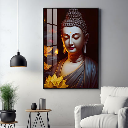 Perpetual Buddha Premium Acrylic Vertical Wall Art