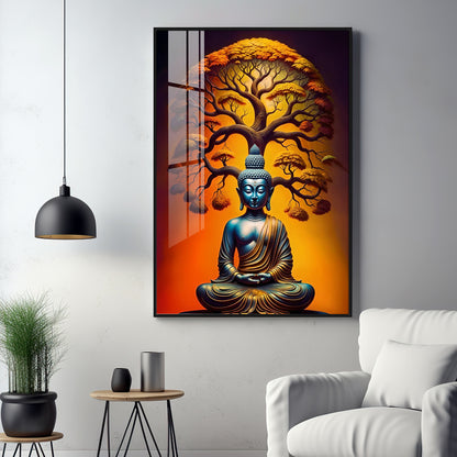 Enlighten Buddha Premium Acrylic Vertical Wall Art