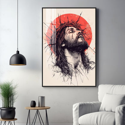 Jesus Christ Spiritual Reflection Premium Acrylic Wall Art