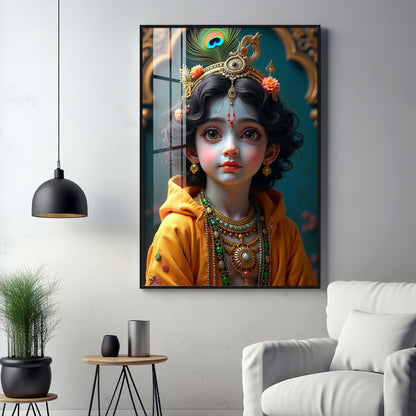 Krishna's Infinite Presence Premium Acrylic Wall Art