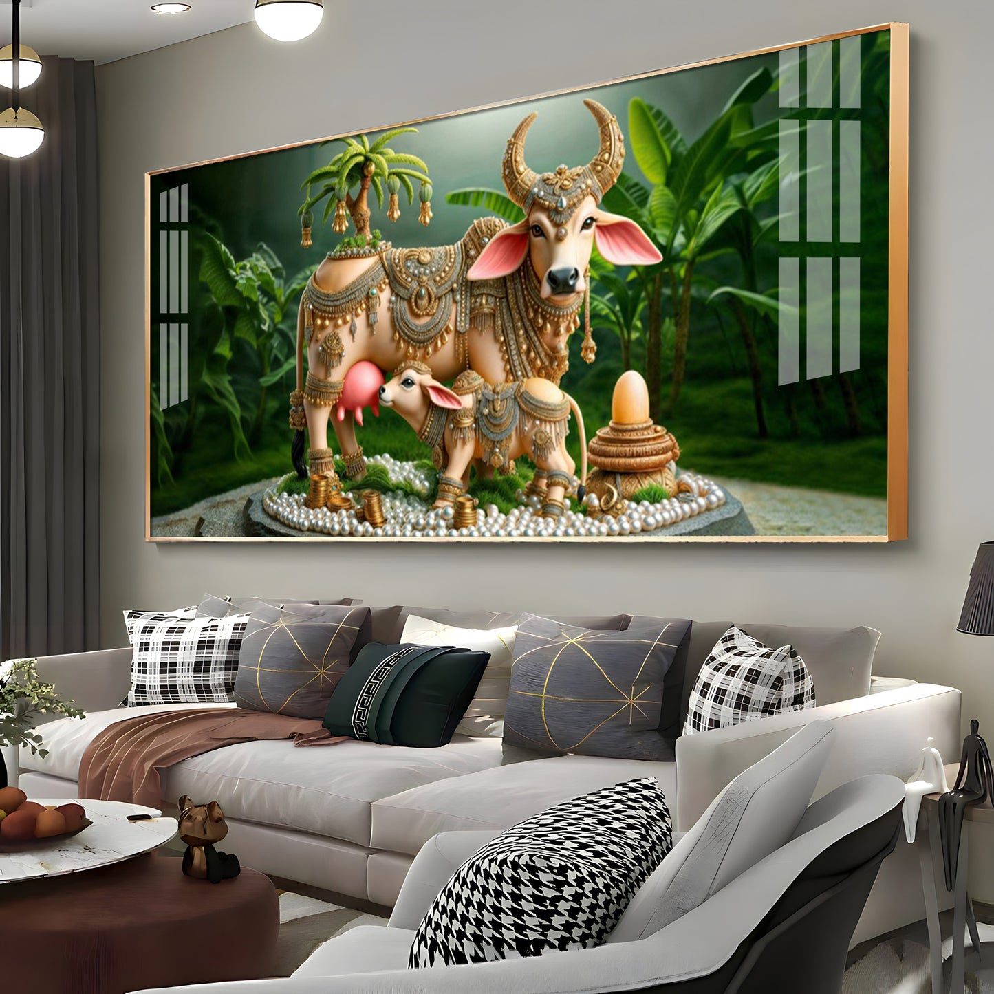 Nandi Jewelled Adornments Premium Acrylic Horizontal Wall Art