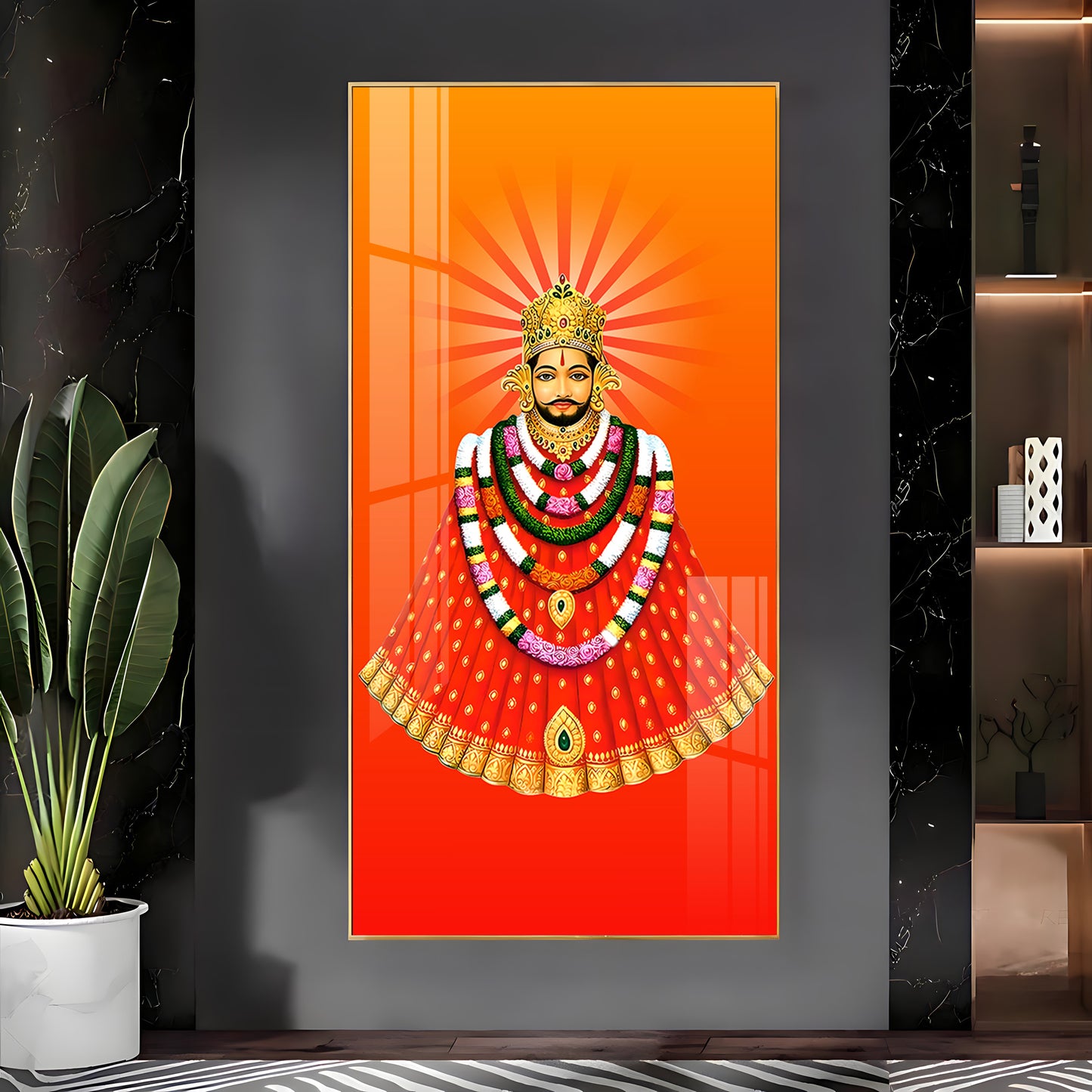 Khatu Shyam Ji Premium Acrylic Vertical Wall Art