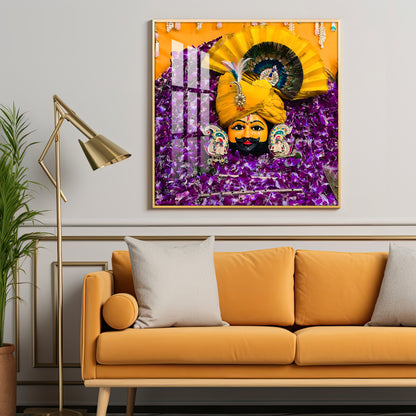 Shyam Baba Premium Acrylic Square Wall Art