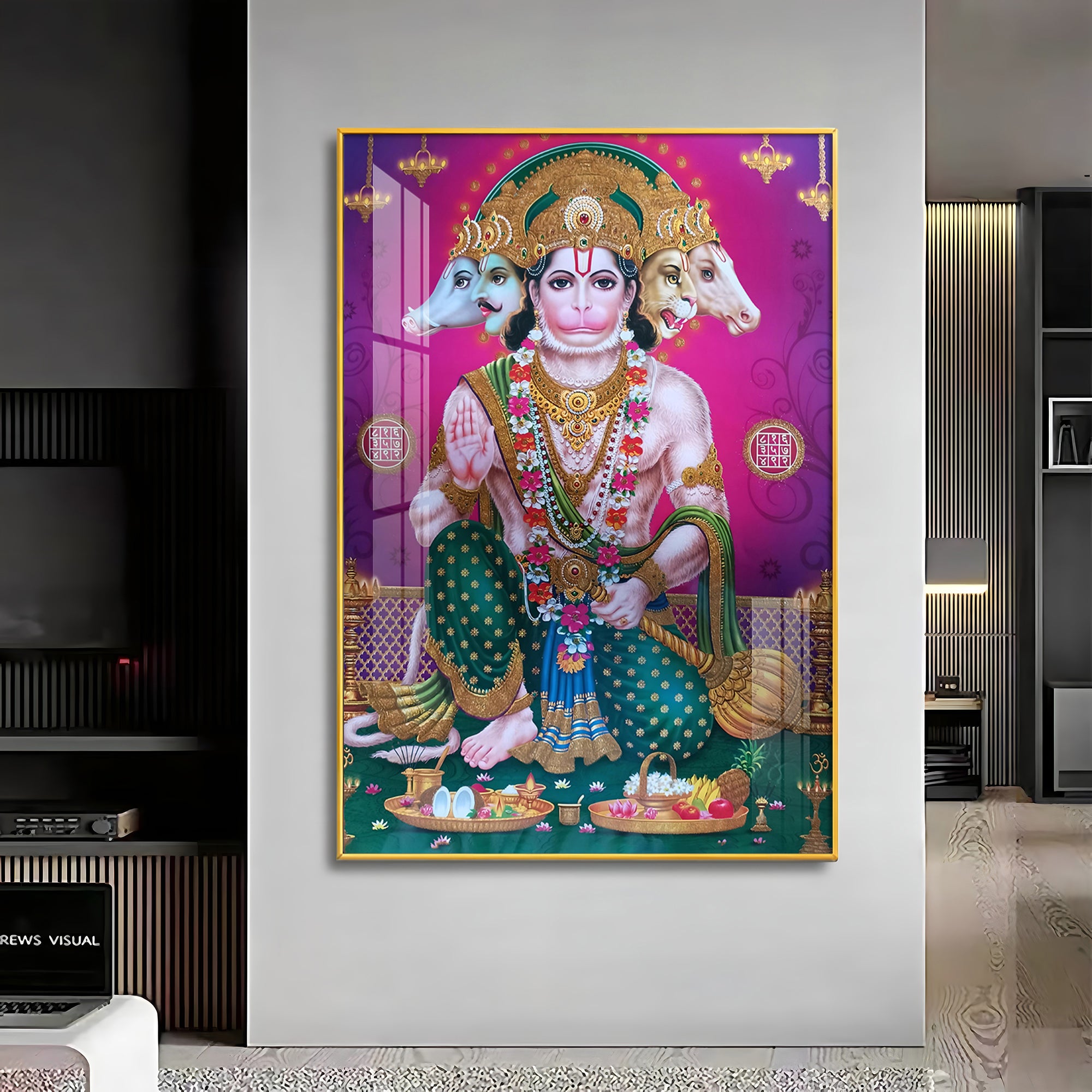 Hanuman's Glory Premium Vertical Acrylic Wall Art