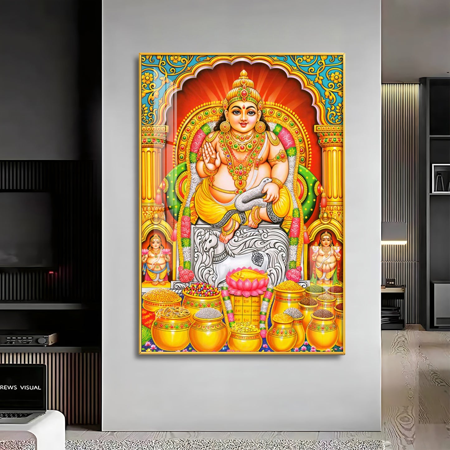 God Of Wealth And Treasurer Premium Acrylic Vertical Wall Art