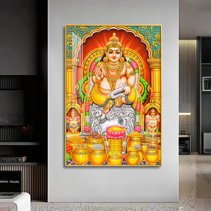 God Of Wealth And Treasurer Premium Acrylic Vertical Wall Art