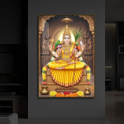 Sri Vidhya Sadhana Modern Luxury Backlight Vertical Wall Art