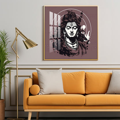 Shiv Shankar Premium Acrylic Square Wall Art