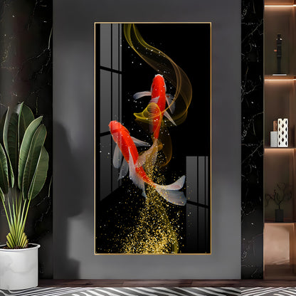 Rare Lucky Fish Premium Acrylic Vertical Wall Art