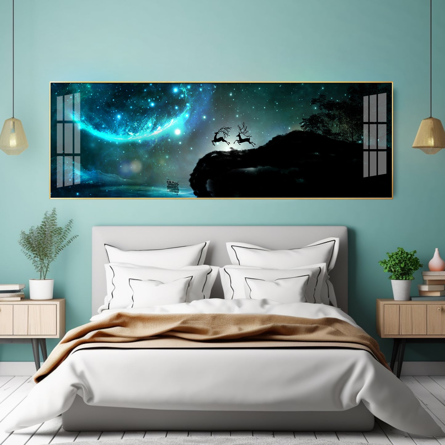 Blue Fantasy Premium Acrylic Horizontal Wall Art