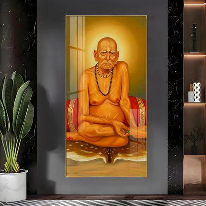 Swami Samarth Premium Acrylic Vertical Wall Art