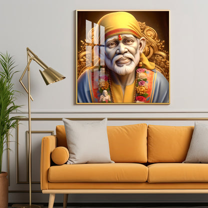 Sai Baba of Shirdi Premium Acrylic Square Wall Art