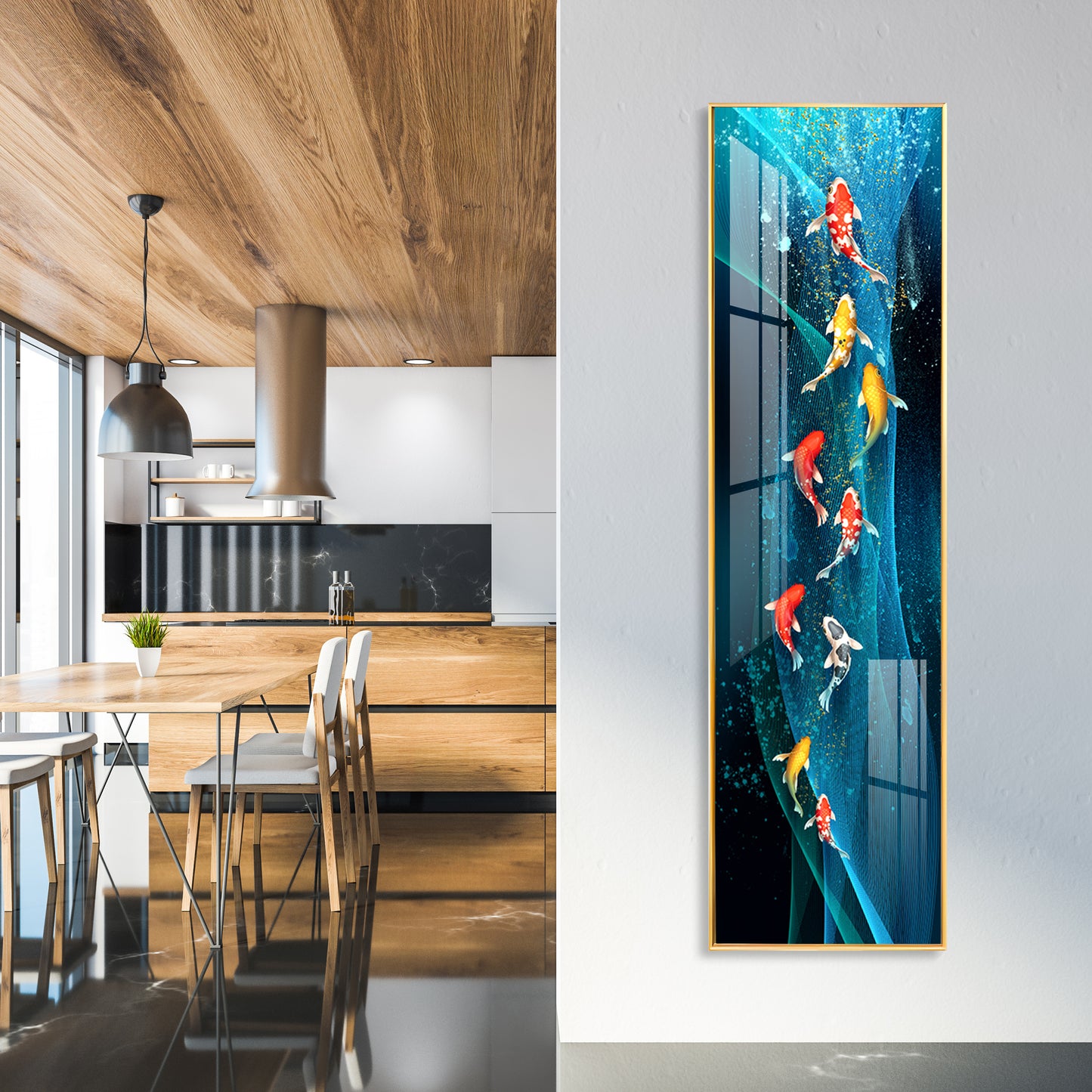 Fish Kaleidoscope Premium Acrylic Vertical Wall Art