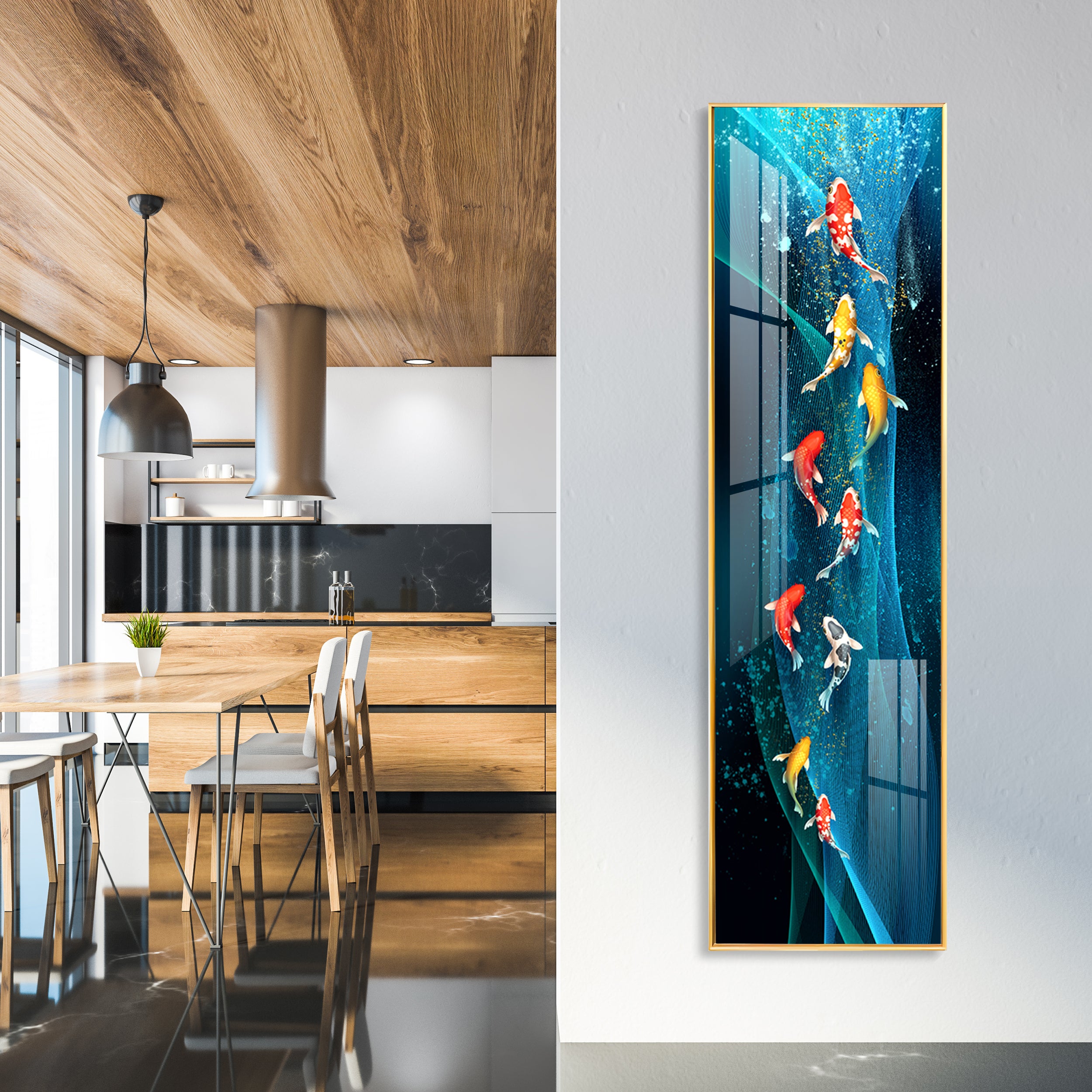 Fish Kaleidoscope Premium Acrylic Vertical Wall Art