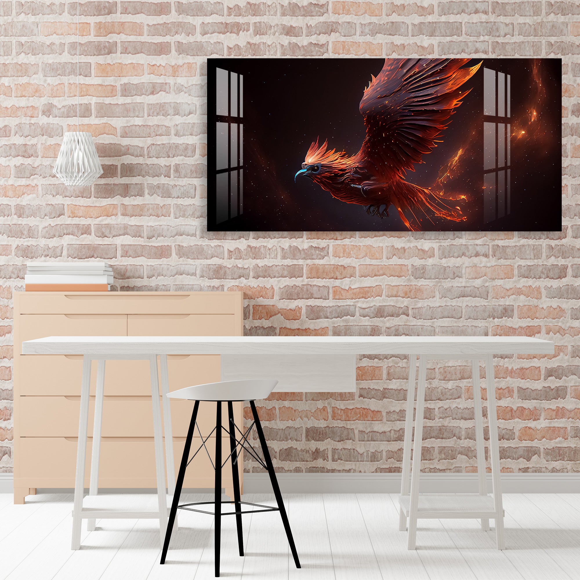 Flying Phoenix Acrylic Wall Art