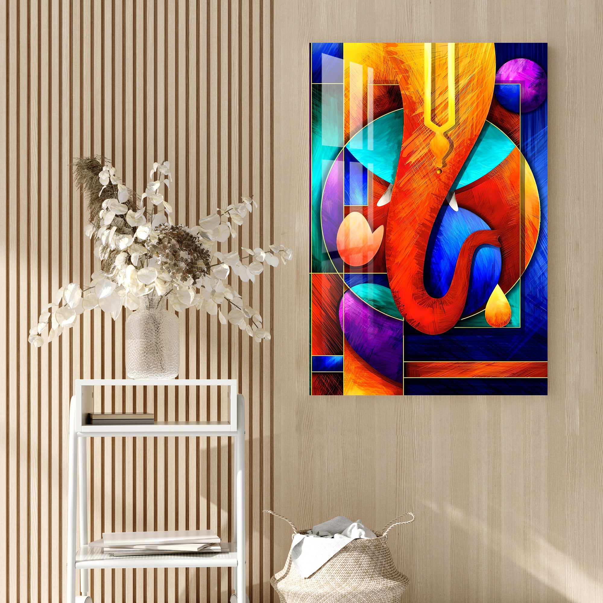 Vibrant Ganpati Acrylic Wall Art