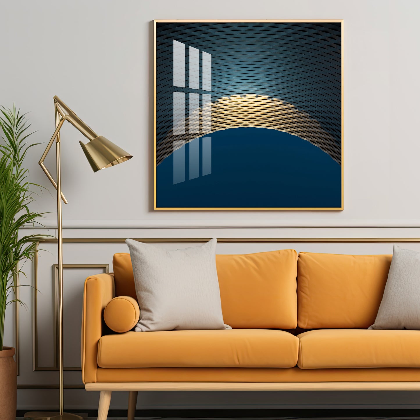 Between The Blues Premium Acrylic Square Wall Art