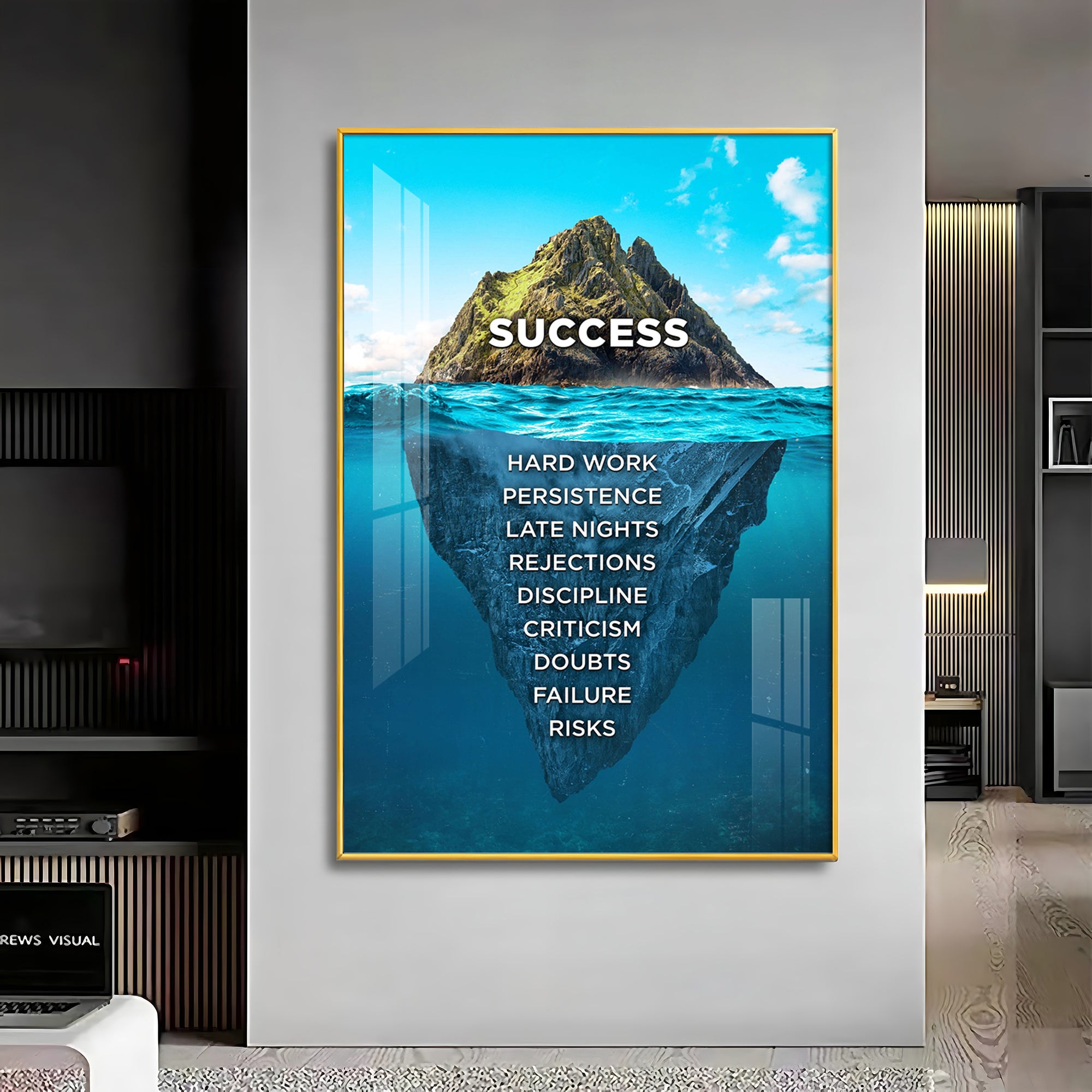 Success Premium Acrylic Vertical Wall Art