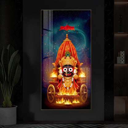 Jagannath Prabhu Modern Luxury Backlight Vertical Wall Art